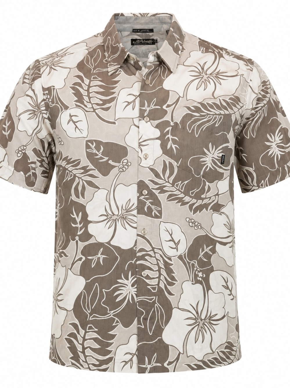 Y2K Billabong Short Sleeve Hawaiian Button Down Shirt Men's Large Gray Size L